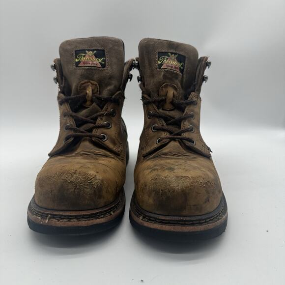 Mens SIze 8.5W Thorogood 804-3236 Brown Waterproof Comp Toe Safety Toe Work Boot - Picture 2 of 9